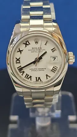 ROLEX LADY-DATEJUST 179160 SILVER OYSTER BRACELET WITH SILVER BEZEL BOX & CARD