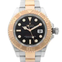 ROLEX YACHT-MASTER 40MM STEEL 18K EVEROSE GOLD BLACK DIAL MENS WATCH 116621