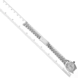 ROLEX DATEJUST STEEL WHITE GOLD SILVER DIAMOND DIAL LADIES WATCH 79174