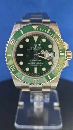 ROLEX SUBMARINER DATE HULK GREEN CERAMIC STAINLESS STEEL 40MM 116610LV BOX CARD