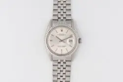1973 ROLEX DATEJUST SILVER DIAL 36MM AUTOMATIC JUBILEE FLUTED STEEL WATCH 1603