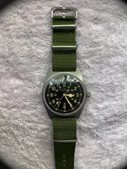 ROLEX VIETNAM WAR MILITARY VINTAGE WATCH HAND ROLLED BLACK DIAL WORKING 202501Y