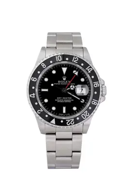 Rolex GMT-Master 16700 Silver Oyster Bracelet with Black Bezel
