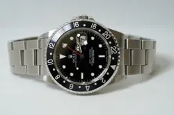 Rolex GMT-Master 16700 Silver Oyster Bracelet with Black Bezel