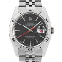 ROLEX TERNOGRAPH 116264 BLACK 5 ROW JUBILEE BRACELET Z NUMBER SECOND HAND MENS