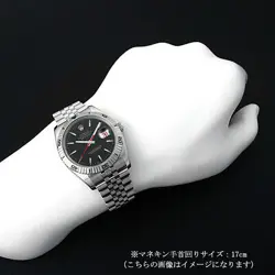 ROLEX TERNOGRAPH 116264 BLACK 5 ROW JUBILEE BRACELET Z NUMBER SECOND HAND MENS