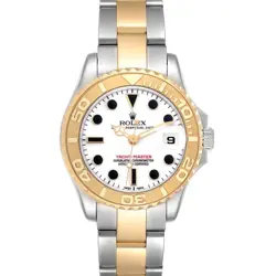 ROLEX YACHTMASTER 29 WHITE DIAL STEEL YELLOW GOLD LADIES WATCH 169623 BOX CARD