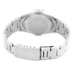 ROLEX DATE BLACK DIAL SMOOTH BEZEL STEEL MENS WATCH 15200
