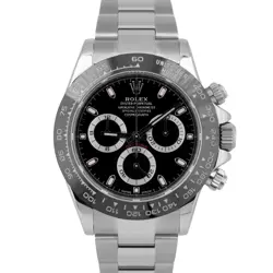 MINT 2023 ROLEX DAYTONA COSMOGRAPH BLACK CERAMIC STEEL 40MM WATCH 116500 LN