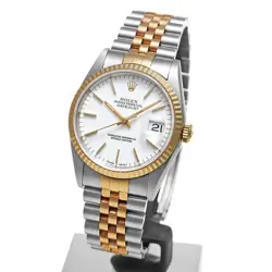 Box With Warranty Rolex Datejust Ref.16233 S Number White Jubilee Bracelet Used