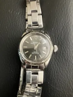 LADIES TUDOR AUTOMATIC WITH ROLEX BAND