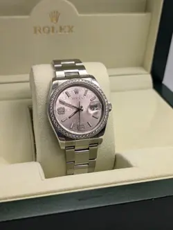 Rolex 116244 Pink Waves With Diamonds 36mm Factory Full Package "Beautiful"