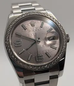 Rolex 116244 Pink Waves With Diamonds 36mm Factory Full Package "Beautiful"