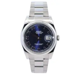 ROLEX DATEJUST 36MM BLUE DIAL WATCH 116200