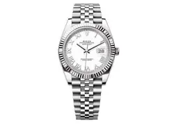 ROLEX DATEJUST 41MM 126334 OYSTERSTEEL JUBILEE WHITE ROMAN DIAL UNWORN 2023