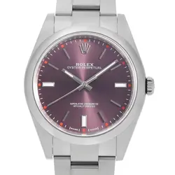 ROLEX OYSTER PERPETUAL 39 114300 RED GRAPE RANDOM NUMBER SECOND HAND MENS