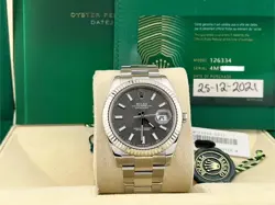 ROLEX DATEJUST 41 126334 RHODIUM DIAL STAINLESS STEEL BOX PAPER