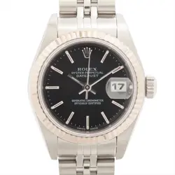ROLEX DATEJUST 79174 SS×WG AT BLACK DIAL
