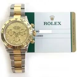2018 ROLEX COSMOGRAPH DAYTONA, 40MM, STAINLESS STEEL & YELLOW GOLD, CHAMPAGNE...