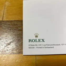 [Japan Used Watch] 3913 Rare Must-See Rolex Worldwide Service Booklet Card Case
