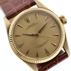 ROLEX Oyster perpetual 6551 vintage K18YG Cal.1130 Automatic Boy's I#136807