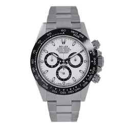 ROLEX DAYTONA WATCH 40MM WHITE INDEX MARKERS DIAL STAINLESS STEEL 126500LN