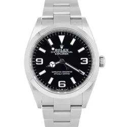 MINT 2021 PAPERS ROLEX EXPLORER I BLACK 36MM STAINLESS STEEL WATCH 124270 BOX