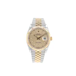 ROLEX DATEJUST  126233 36MM CHAMPAGNE MOTIF INDEX LUMINOUS DIAL FLUTED BEZEL