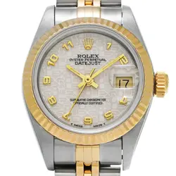 USED ROLEX Datejust 69173 Ivory Case: 26×26mm Band: 18cm Ladies Watch #115924