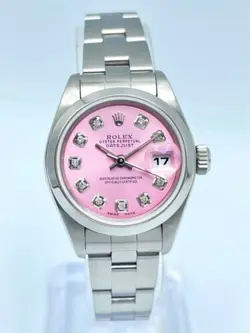 LADIES ROLEX DATEJUST 26MM 79160 PINK DIAMOND DIAL OYSTER BRACELET BOX