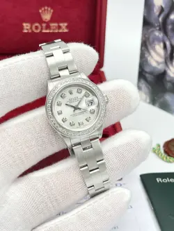 Rolex Datejust 26mm 79190 Silver Diamond Dot Dial & Diamond Bezel Box