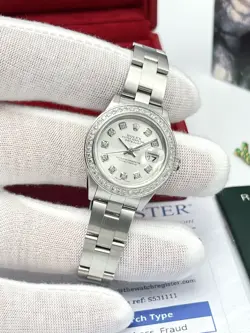 Rolex Datejust 26mm 79190 Silver Diamond Dot Dial & Diamond Bezel Box