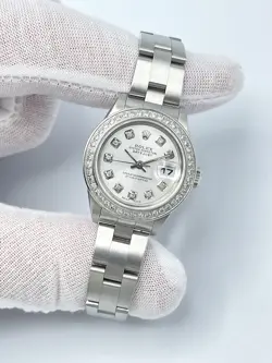 Rolex Datejust 26mm 79190 Silver Diamond Dot Dial & Diamond Bezel Box