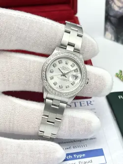 Rolex Datejust 26mm 79190 Silver Diamond Dot Dial & Diamond Bezel Box