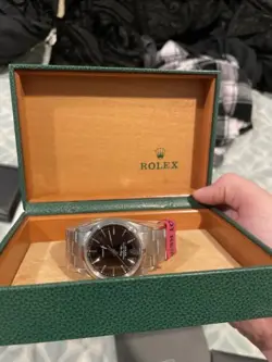 ROLEX AIR-KING 14000 SILVER OYSTER BRACELET WITH SILVER BEZEL (34MM)