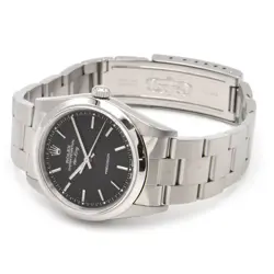 USED ROLEX Air King P Number (Around 2000) 14000M Black Men's Watch #111024