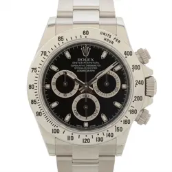 ROLEX COSMOGRAPH DAYTONA 116520 SS AT BLACK DIAL 3 EXTRA LINKS