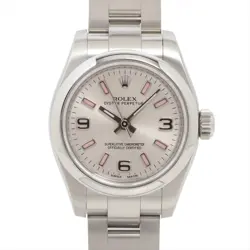 ROLEX OYSTER PERPETUAL 176200 SS AT SILVER-FACE 2 EXTRA LINKS