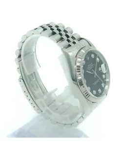 Pre Loved Rolex Datejust Oyster Perpetual Watch  -  Watches  - Black  One Size
