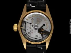 1970 ROLEX OYSTER PERPETUAL Ladies Vintage 18K Gold Watch - Mint with Warranty