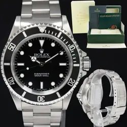 MINT 2001 ROLEX SUBMARINER NO-DATE 2 LINE DIAL 14060M STEEL BLACK 40MM WATCH BOX