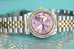 Rolex Datejust 36mm Violet Roman Numeral Dial Two-tone Jubilee Bracelet - 1601