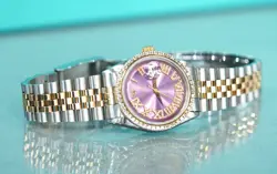Rolex Datejust 36mm Violet Roman Numeral Dial Two-tone Jubilee Bracelet - 1601