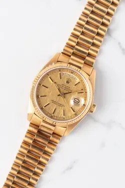 1978 ROLEX DAY-DATE 18038 CHAMPAGNE LINEN DIAL
