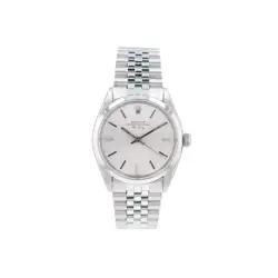 ROLEX AIR-KING 5500 34MM SILVER INDEX DIAL SMOOTH BEZEL JUBILEE BAND