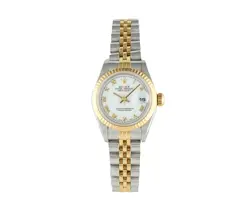 1995 ROLEX DATEJUST 69173, 26MM, WHITE DIAL, TWO TONE LADIES WATCH W/BOX &PAPERS