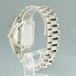 MINT Rolex White Gold 36mm Double Quickset President Band 118239 Silver Watch