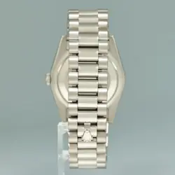 MINT Rolex White Gold 36mm Double Quickset President Band 118239 Silver Watch