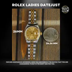 ~ROLEX WATCH WOMENS DATEJUST 18K GOLD STEEL WHITE DIAL DIAMOND BEZEL 26MM 69173