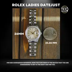 ~ROLEX WATCH WOMENS DATEJUST 18K GOLD STEEL WHITE DIAL DIAMOND BEZEL 26MM 69173